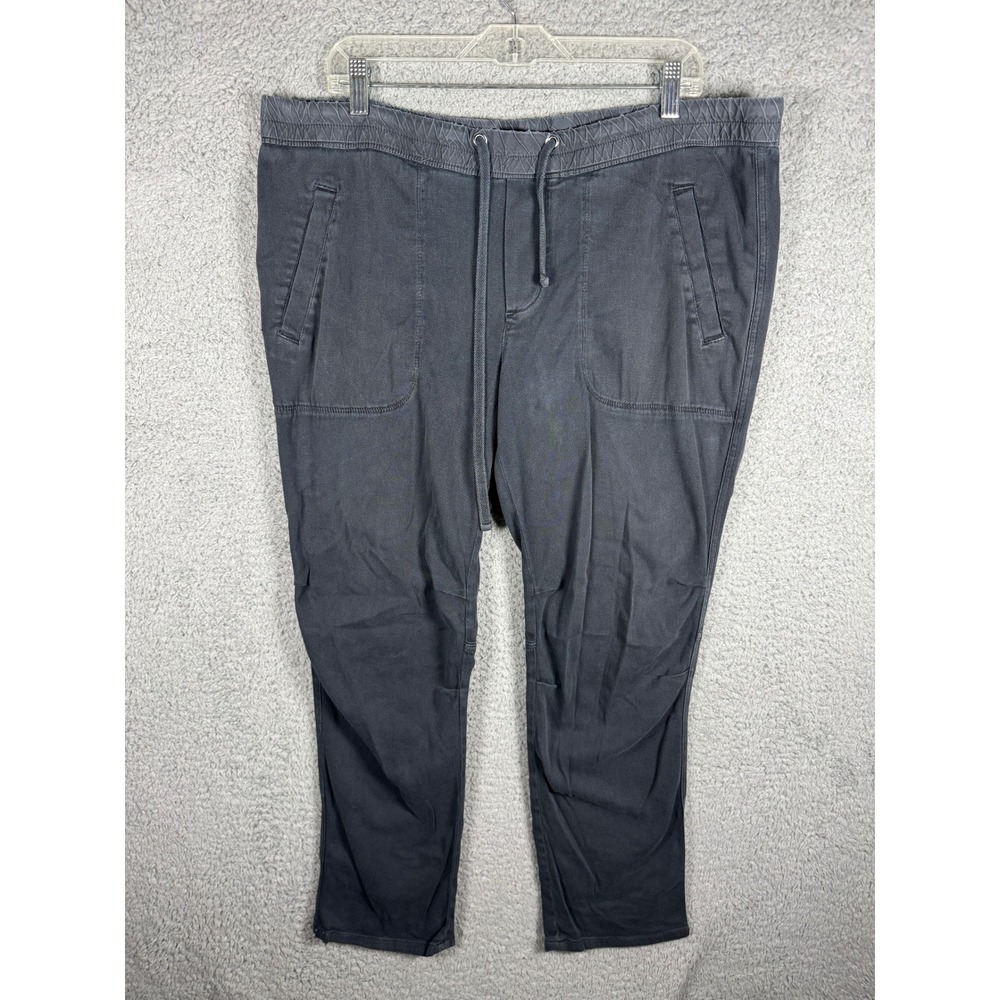 James Perse Gray Jogger Pants Twill Knit Tapered Cotton Comfort Womens Size 4